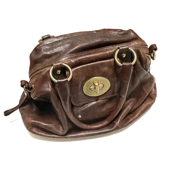 Coach Kira Limited Edition XL Brown Leather Satchel Tote Messenger Carryall Bag - Picture 3 of 13